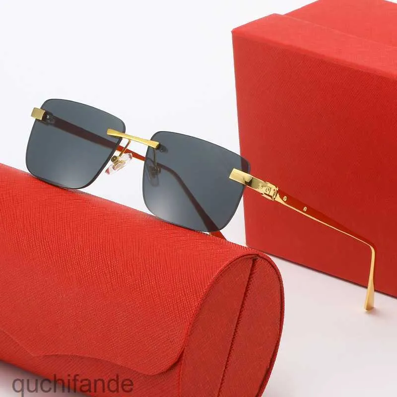 Lunettes de soleil de concepteur Cartere de haut niveau Nouvelles lunettes de soleil carrés sans cadre pour les lunettes de soleil pour hommes.