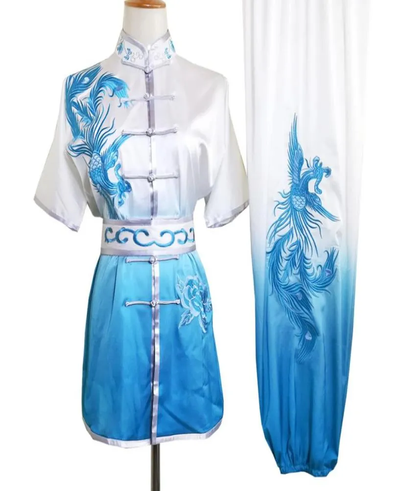 Chinesische Wushu -Uniform Kungfu Kleidung Kampfsportanzug Taolu Outfit traditionelle Routine Kostüm Stick für Männer Frauen Jungen Mädchen K4205744