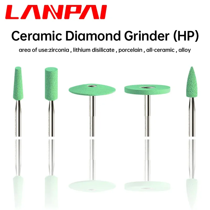 Liquides Lanpai Dental Ceramic Diamond Poliser Grinder Zirconia Porcelain Crowns Polishing Head HP Dentiste Tools Dental Lab