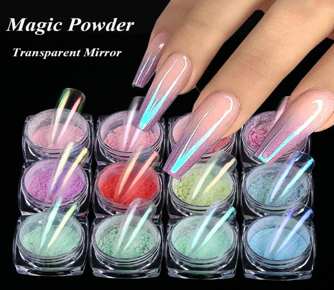 Dream Aurora Shimmer Paznokcie Glitter Syrenka Neon Manicure Pigment Chrome Mirror Zanurz proszek 4958491