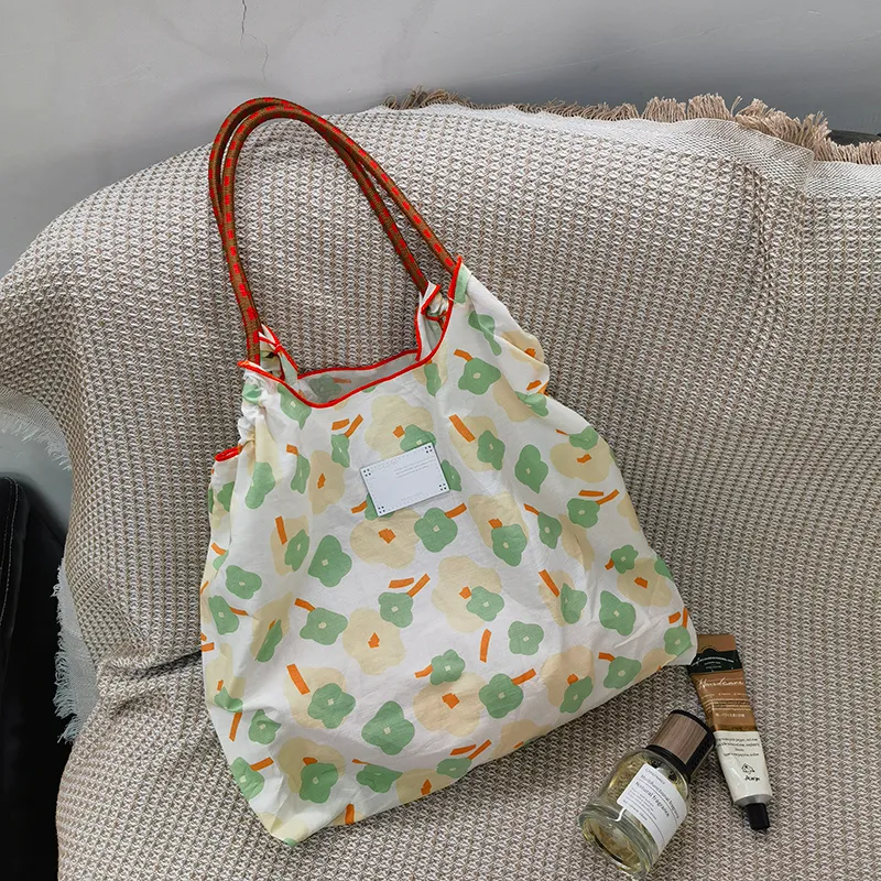 Zielone fioletowe płótno torebka torebki crossbody duża pojemność Brązowe wiosenne lato torebki torebki torebki lady torby na ramię