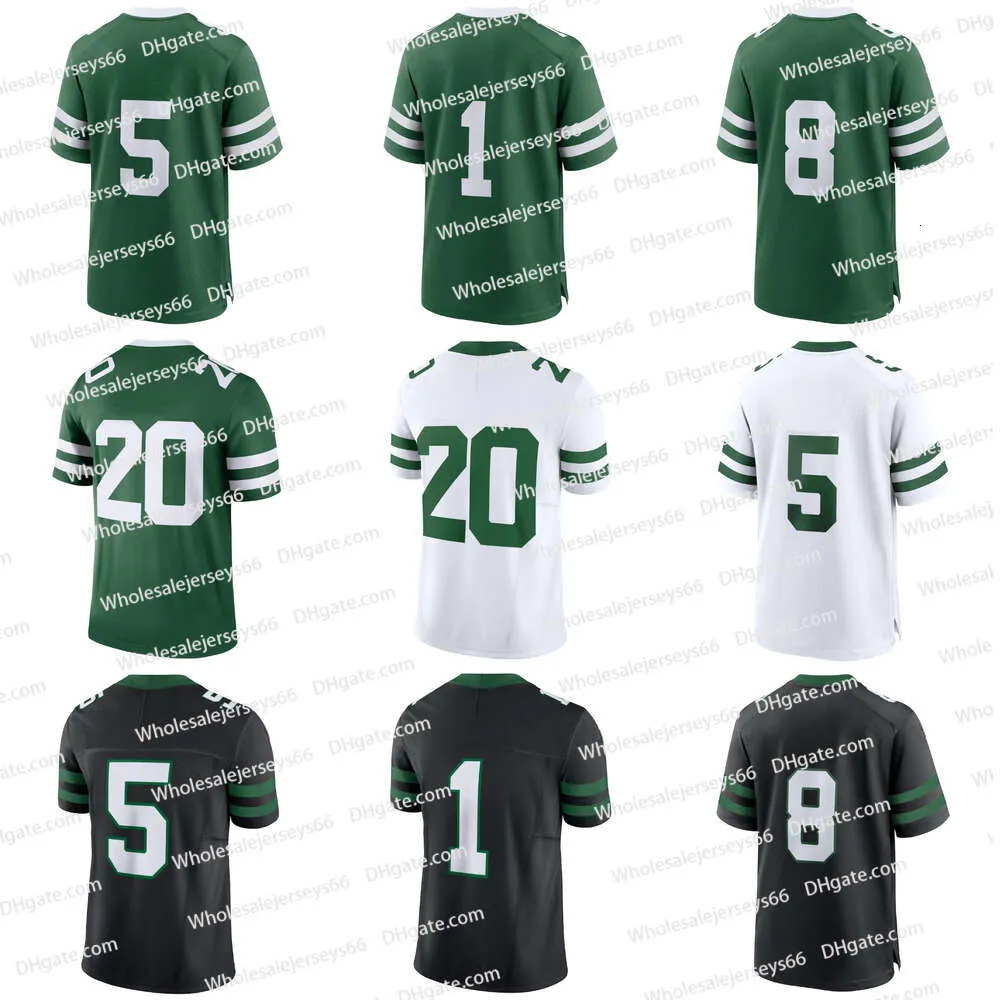 2024 Aaron Rodgers Garrett Wilson 5 Jersey de football Ahmad Sauce Gardner Breece Quinnen Williams Joe Klecko Mosley Jermaine Johnson II Tyron Smith Haason Reddick