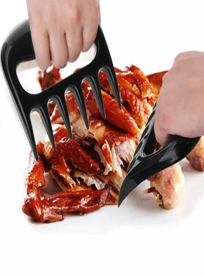 Black Meat Bear Claws Plastic Forks BBQ Shredder Chicken Separator Easy Clean Use Barbecue Kitchen Tools9422163