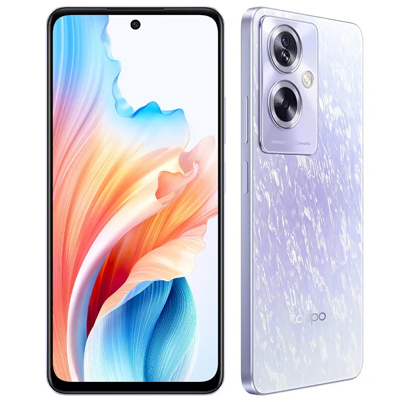 Téléphone mobile Oppo A2 5G original Smart 12 Go RAM 512 Go Rom MTK Dimensité 6020 Android 6.72 "LCD Full Screen 50.0MP AI 5000mAh Face ID Imprimée digitale IP54 Téléphone cellulaire imperméable