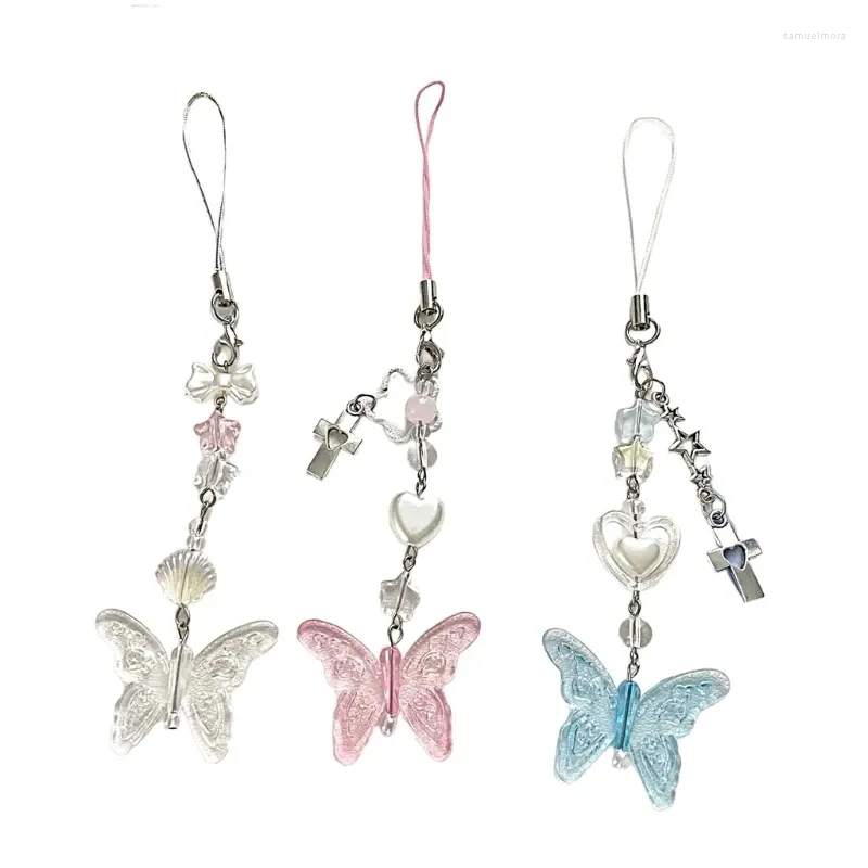 Keychains Butterfly Star Pendant Keychain Charm Accessory Pentures accessoires décoration