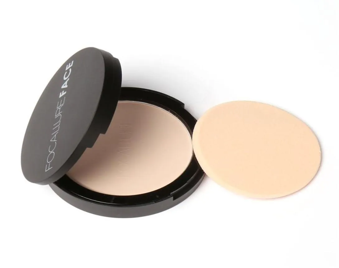 Focalizzare 3 colori Fondazione in polvere per trucco del marchio Fondazione bianca Shimmer Highlight Powder Powder Palette FA165946723