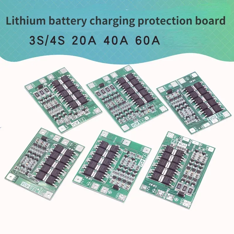 NOUVEAU 3S / 4S 40A 60A LI-ION Lithium Battery Chargeur Board Board 18650 BMS pour le moteur de forage 11.1V 12.6V / 14.8V 16,8 V Amélioration / équilibre pour 18650 BMS pour le moteur de forage