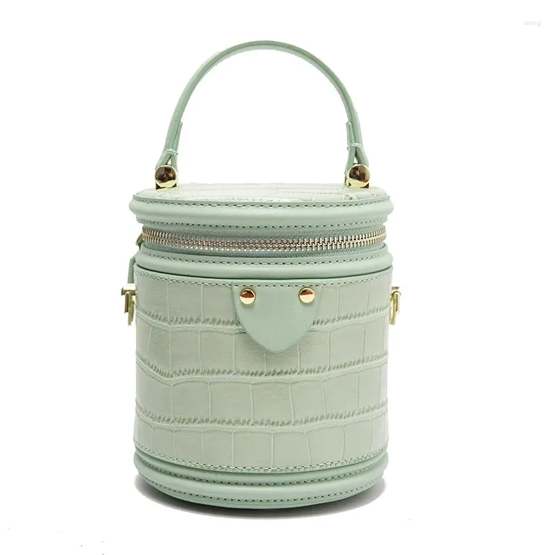 Sac Beaut Feme Messenger Mini Cow Leather Fashion Candy Colorde Cylindrical 2024 Spring Luxury Hands Sacs Women Bags Designer