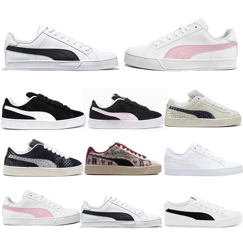 Designerskor Herrens kvinnor Classic Pumaa Suede XL Pink White Black Pink Blue Men Women Casual Shoe Traughers Sneakers 35.5-45