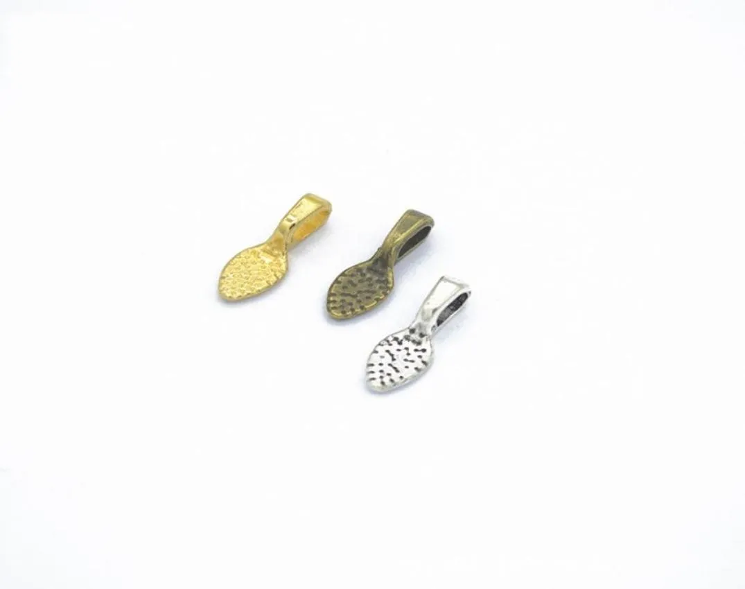 En vrac 1000pcs cuillère charmes diy bijoux ovale Scrabble Glue sur les baies d'oreille pour ajustement des carreaux de cabochon en verre pendentif 15 mm x 5 mm3131588