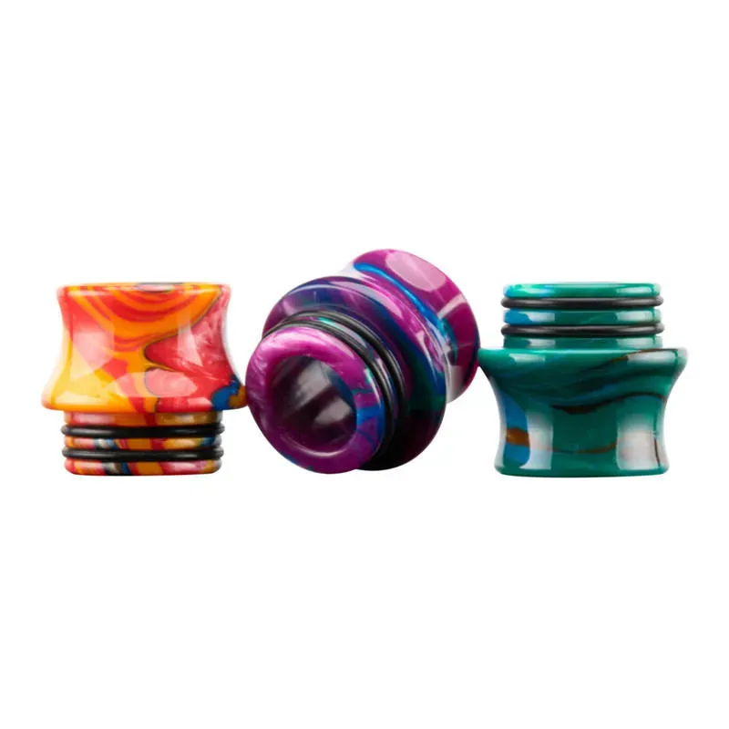 Wide Bore Epoxy Resin 810 Drip Tips Smoking Accessories Holder TFV8 TFV12 Snakeskin Vapor Mouthpiece For 810 Thread TFV 8 12 Big Baby Smok Sub Ohm Tank Atomizers