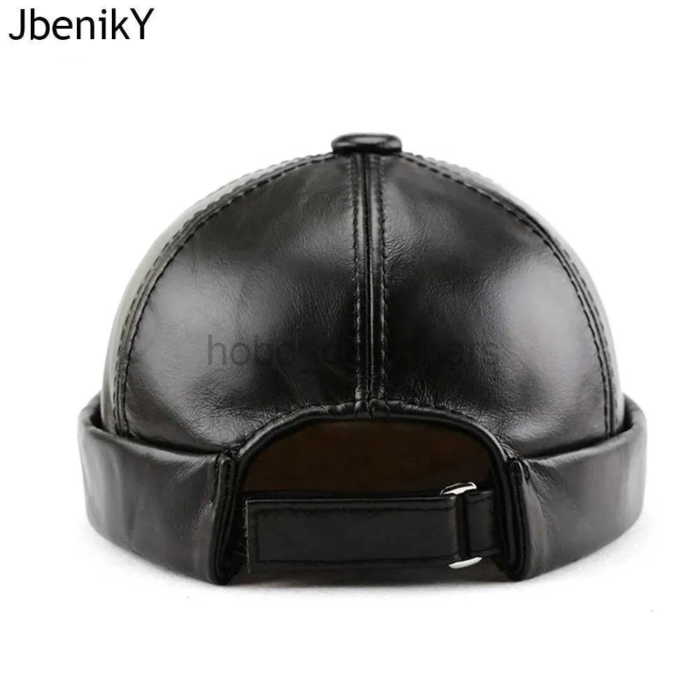 JXUQ BEAIE / SKULL CAPS HOT VENTE MEN VRAIS COWIDE COURTURE CURTURE CHAPE FASHE CHAPPORT HOMME MEN STREE