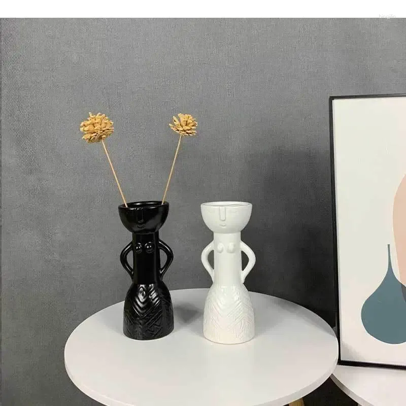 Vasi Ceramic Vase creatività astratta carattere astratto corpo umano nudo artigianato arredamento disposizione fiore decorazione per la casa moderna