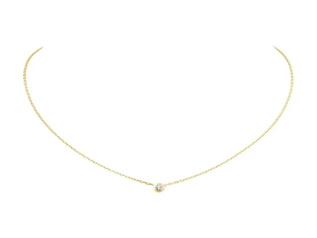Kedjor designer smycken guld silver kubik zirkonia diamants legers älskar halsband för kvinnor flickor collier bijoux femme3995671