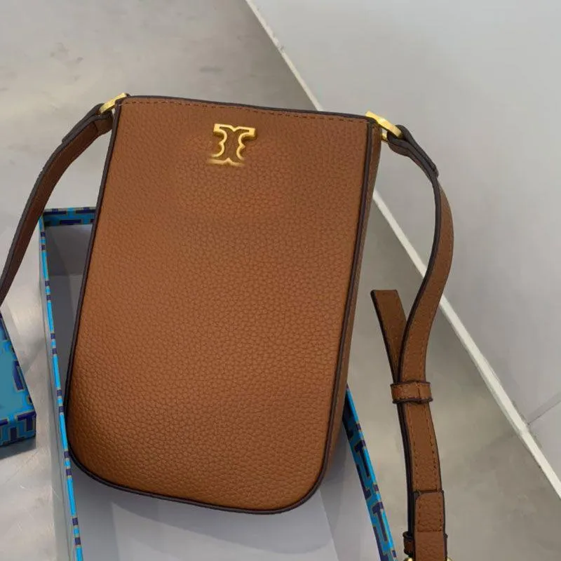 Fashion Women'S Phone Shoulder Bag Shoulder Hardware Cowhide Genuine Leather Handbag Gold Bags Letter High Adjustable Strap Plain Rnmk