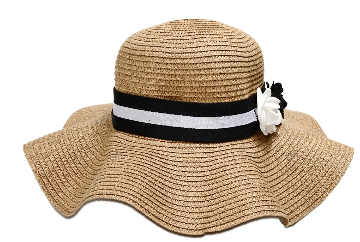 Mens Wide Brim Summer Hats, Womens Straw Sun Hat With  display picture 1