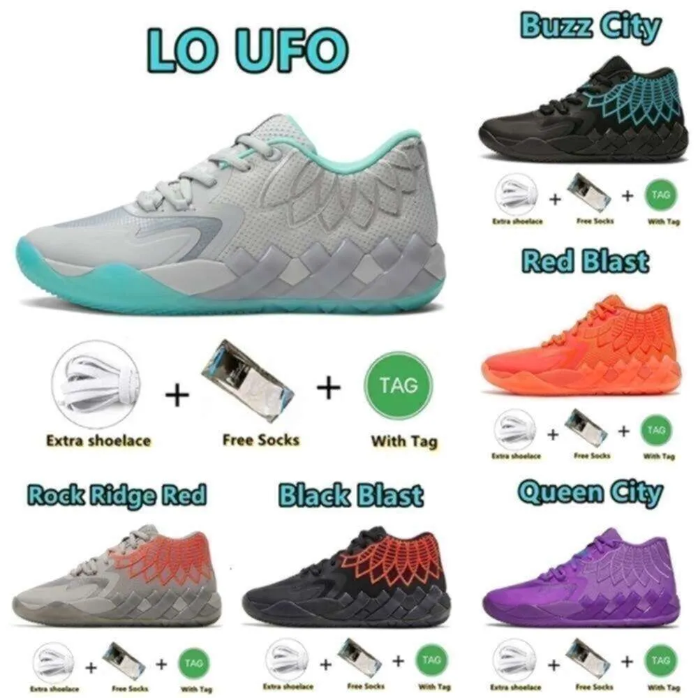 4S Lamelo Chaussures Morty Rick x Lamelo Ball MB.01 Chaussures de basket-ball pour hommes Queen Buzz Black Lo Ufo Red Blast Rock Ridge Not From Here Men Sport Trainner Sneakers 40-46