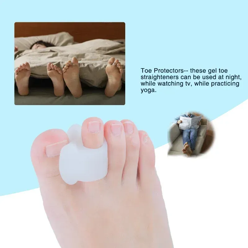 new =Silicone Gel Big Toe Separator Bunion Adjuster Foot Fingers Protector Bone Hallux Valgus Corrector Foot Care PedicureHallux Valgus Corrector