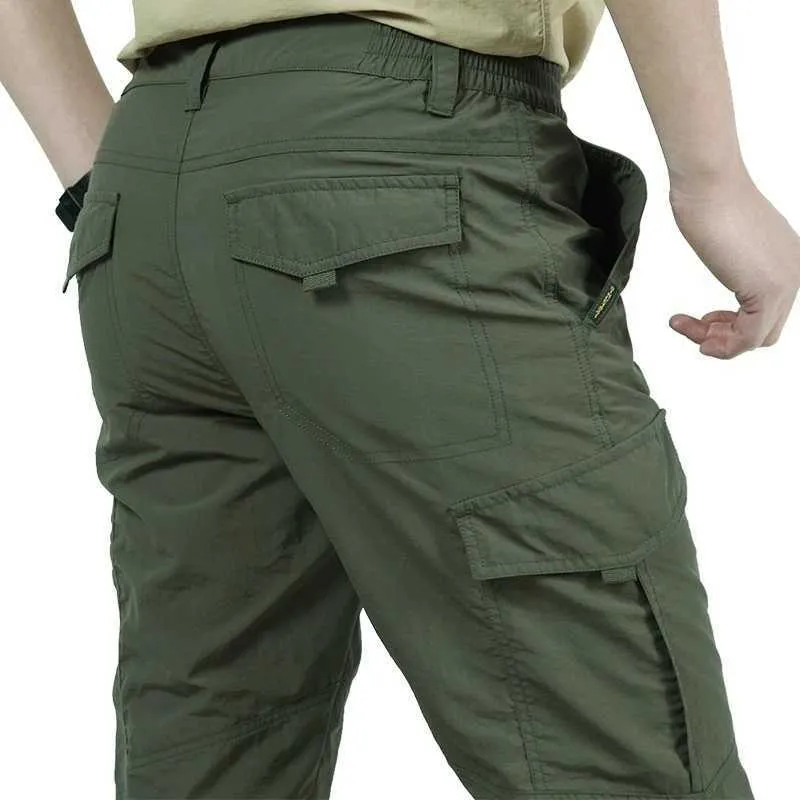 Pantaloni da uomo pantaloni tattici impermeabili maschi pantaloni da carico pantaloni da carico tattici militari militari di cargo militare
