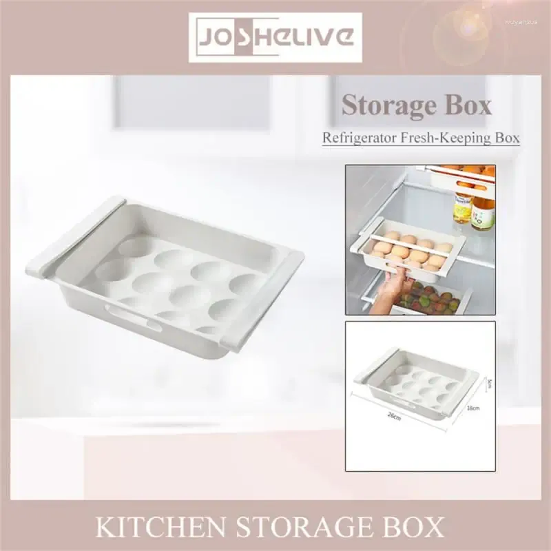Bouteilles de rangement suspendues organisatrice de cuisine réfrigérateur à œufs de fruits d'oeuf tiroir de type alimentaire accessoires de cruser étagère de réfrigérateur