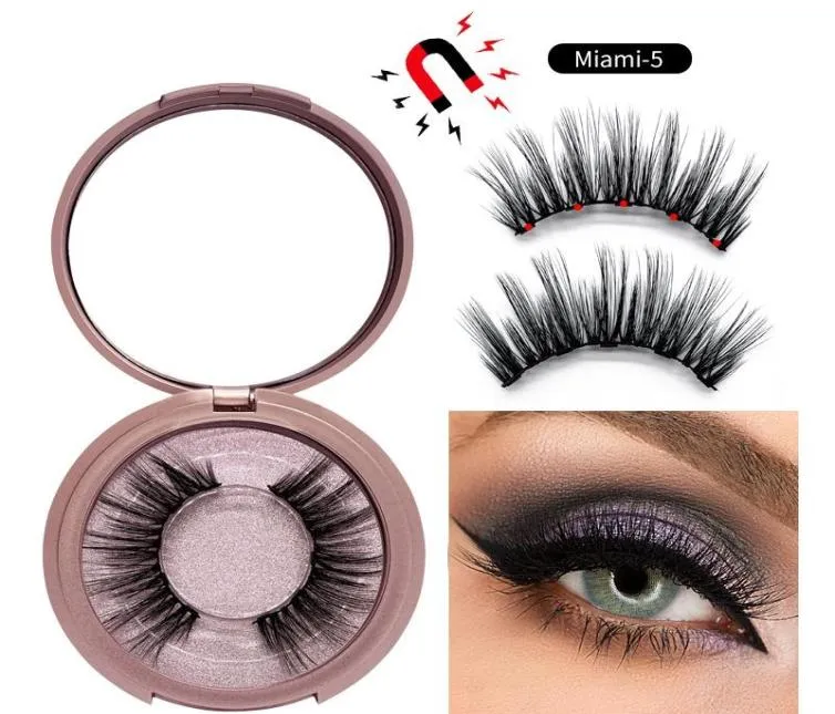 2019 New 5 Magnetic False Eyelashes 9 Styles Magnet Fake Eyelashes Makeup Kits Toolash Extension Tool7059902