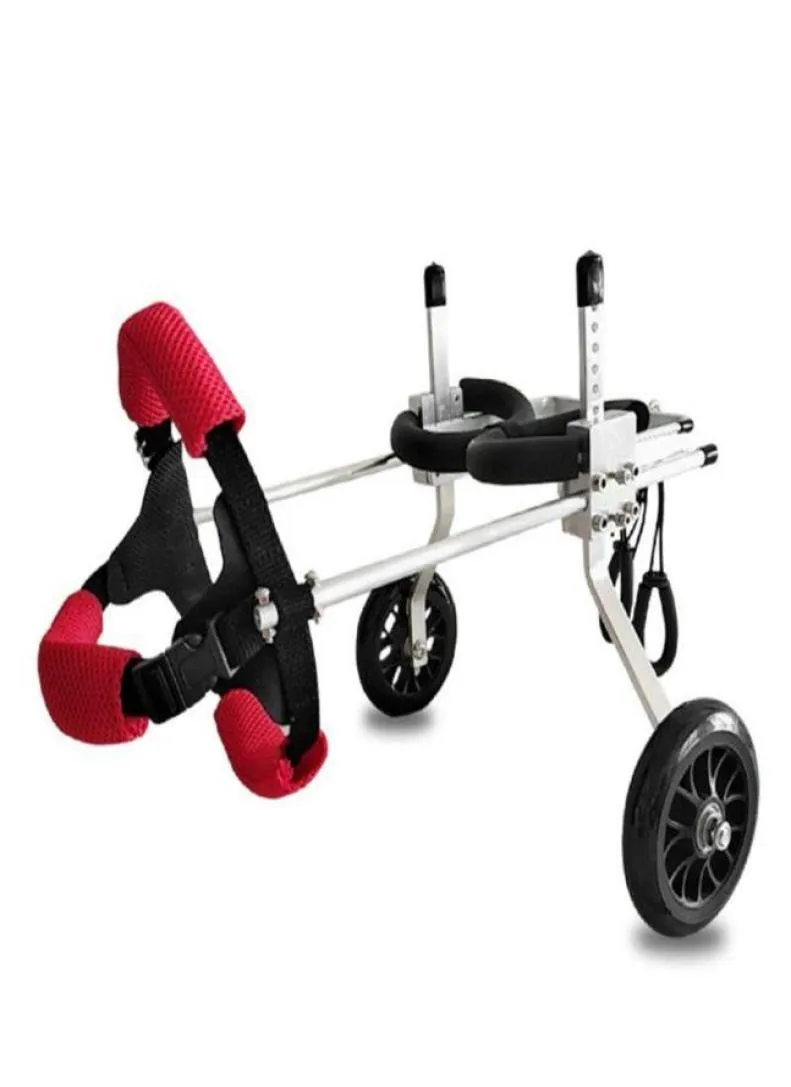 Hondenauto -stoelbekledingen Gemakkelijke draaglichtpoten rolstoelaluminiumlegering voor gehandicapte Hind W0YC1877150