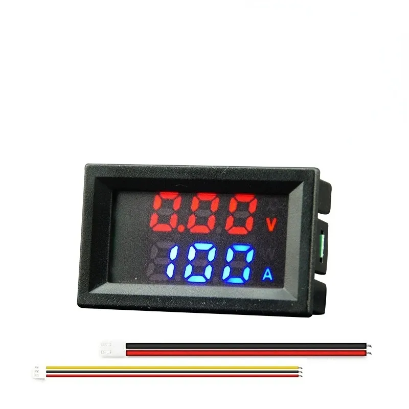 High Quality NEW DC M430-100A Voltmeter Ammeter Blue + Red LED Amp Dual Digital Volt Meter Gauge