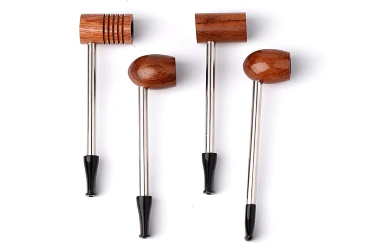 Muxiang Mini Rosewood Sailor Tobacco Pipes Metal Stem Smoke Tube Popeye Falcon para iniciantes ad0021 AD0023 AD0024 AD00712668213