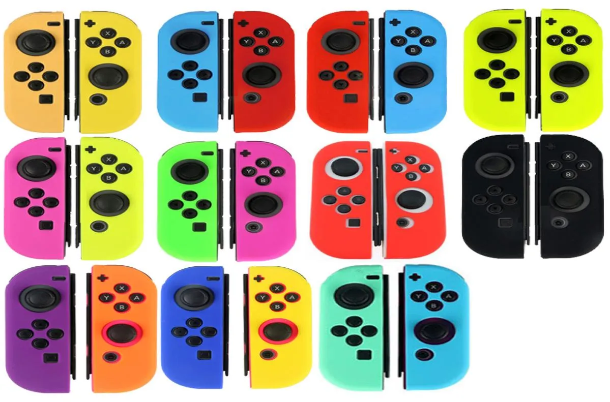 Joycon Soft Protection Skin Silikonowa obudowa dla Nintend Switch Controller Joycon Control Control Control Cover Wysoka jakość szybki statek3594066