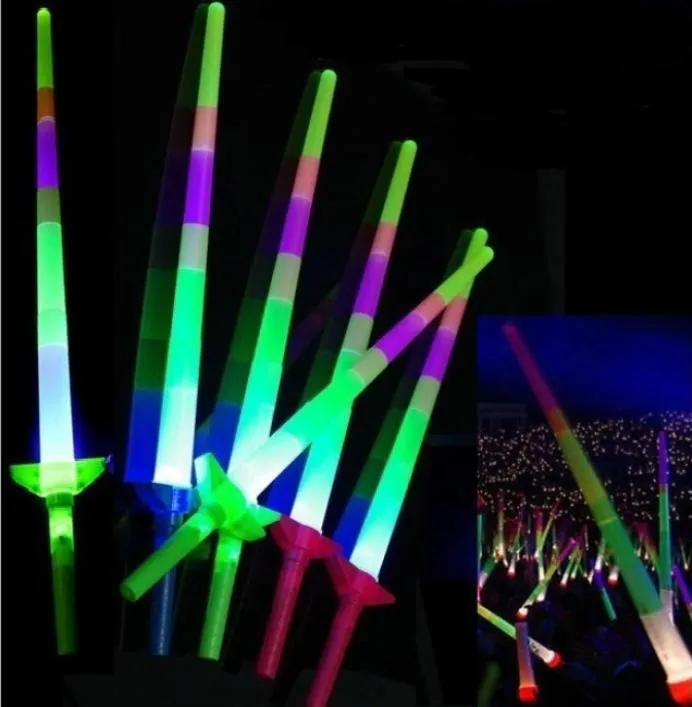 Glow Stick LED kleurrijke staven LED knipperend zwaardlicht juichend feest disco glow toverstend voetbal muziekconcert cheer prijzen cadeau1307504