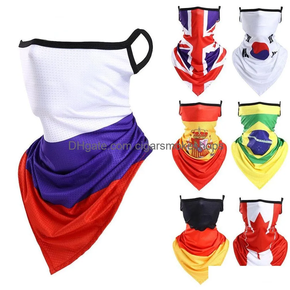 Party Favor 3d National Flag Motorcycle Clava Moto Bandana Face Mask Er Scalf Motorbike Rower Biker Uch Ear Summer Men Drop dheij