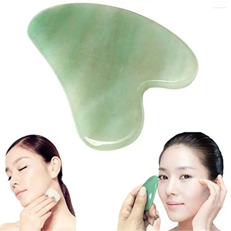 Pincéis de maquiagem para terapia de relaxamento corporal terapia jade massageador de saúde quartzo guasha placa