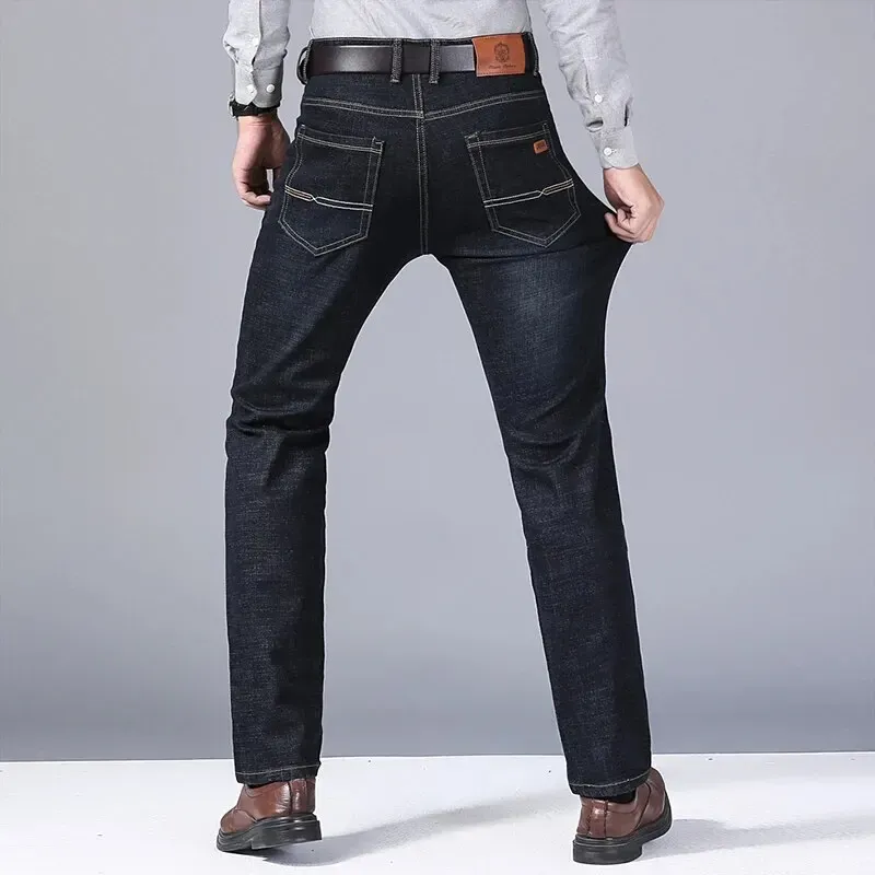 Nuovi uomini jeans classici jeans jean homme pantalones hombre uomo mannen morbido motociclista nero maschile in denim pantaloni da uomo dimensione 32-38