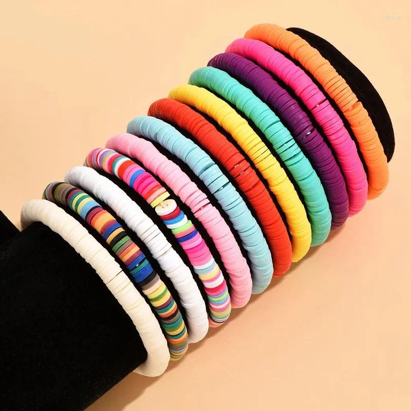 Bracelets de liaison argile colorée en polymère coloré