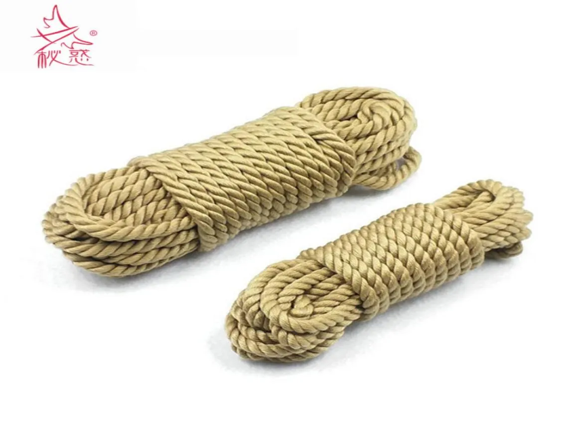 Ny mjuk faux jute bomull shibari bondage rep fetisch 5m 10m slav bdsm begränsningar erotiska för par 2107221533361