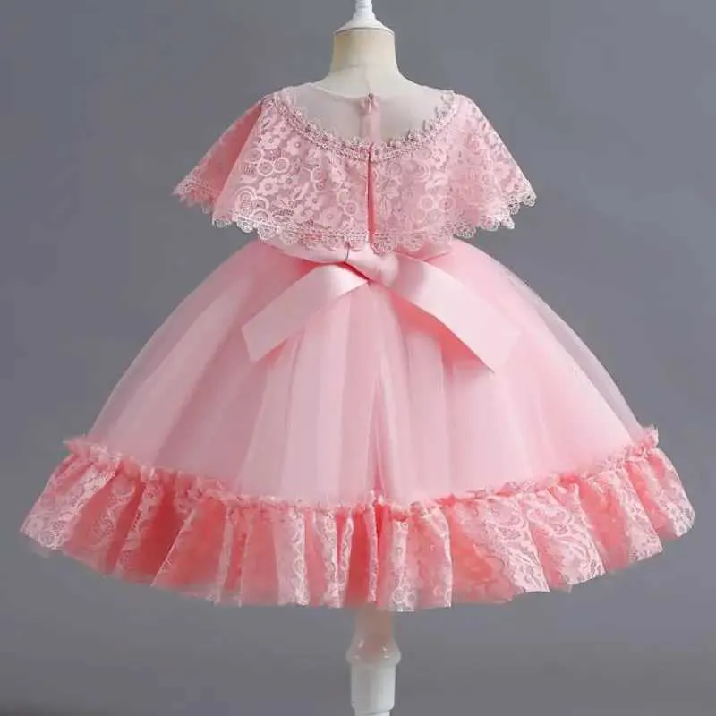 Mädchenkleider Sommer Neue Kinderkleid Kleidernetz Spitze Prinzessin Kleid Hochzeit Blume Kinder Klavier Wettbewerb Performance Kleid