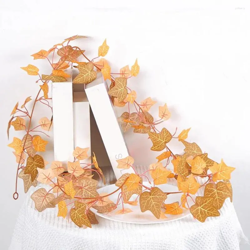 Decoratieve bloemen Natuurlijke stijl Leaf Vine herbruikbare realistische gesimuleerde voor herfst thuisfeestdecoratie