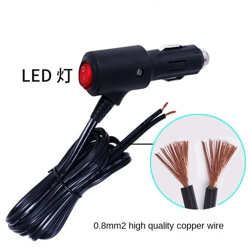 Car Motorcycle ATV Boat 12V 24V LED ON OFF Switch Cigarette Cigarette Connecteur de prise de prise d'alimentation Power Power With 10A