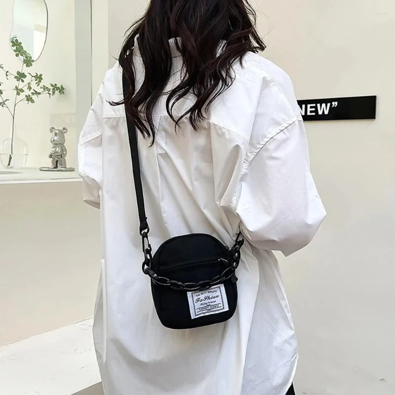 Drawstring Women Shoulder Hobo Purse Casual Canvas Mini Crossbody Bag All-Match Phone Pouch Satchel Sling Outdoor Travel