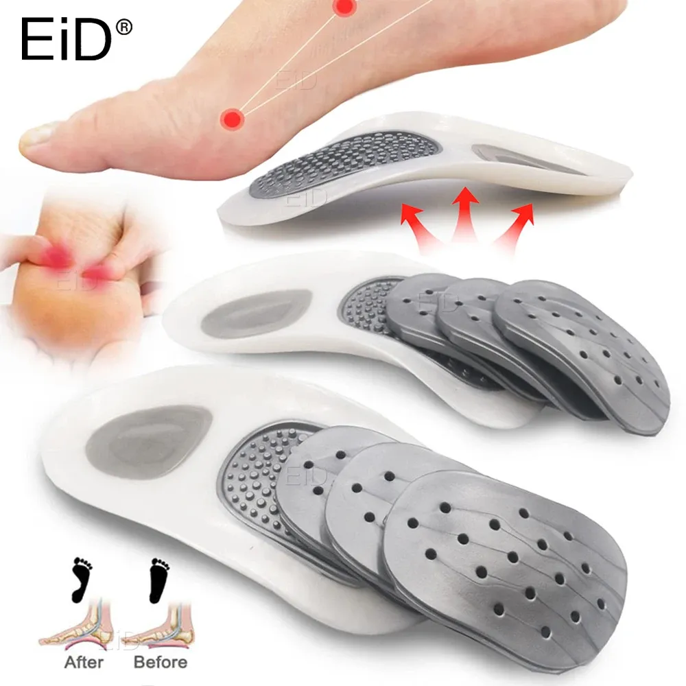 Massager 1Set Flatfoot Massage Ortóticos Insoles Cubitus Varus Orthopedic Feet Cuida Flatfoot Corrección Arch Support Cushion Orthopedic