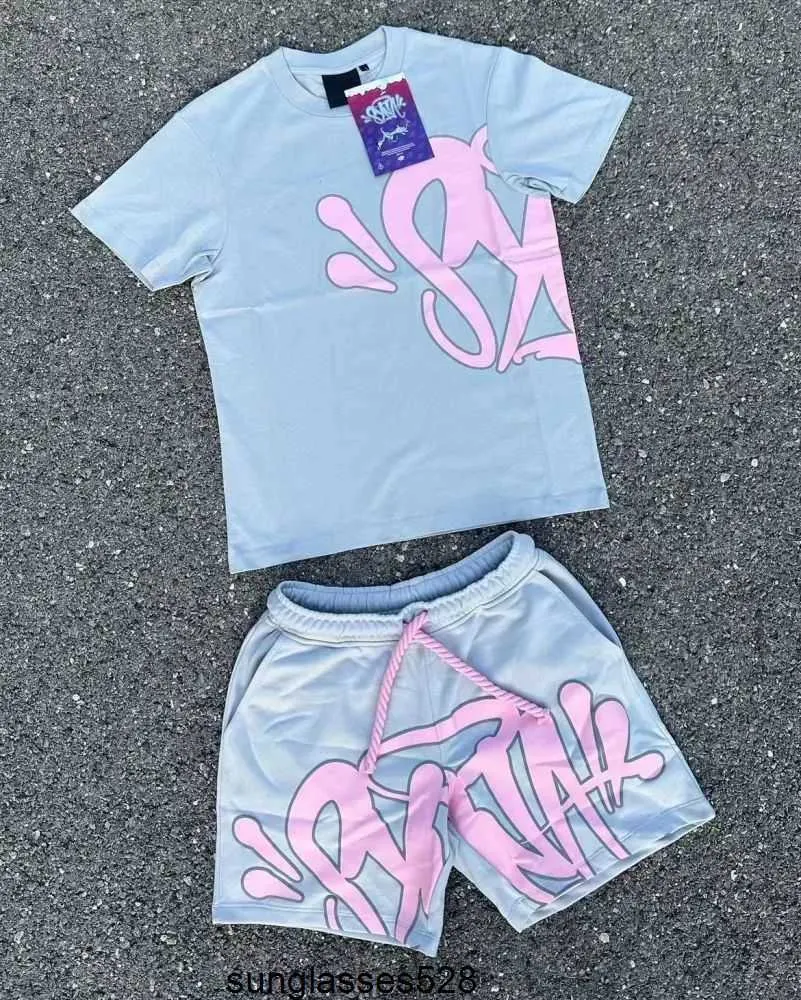 Designer Mens Syna World Tshirts Set Tee Printed t Shirt Short Y2k Synaworld Tees Track Suit Graphic Tshirt and Shorts Hip Hop B2bb2s