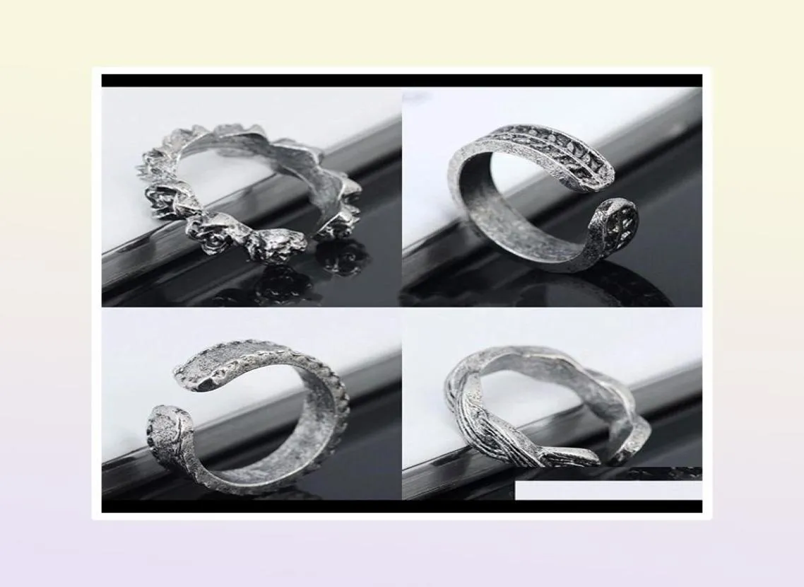 Toe Rings Rings Body Jewelry Drop Delivery 2021 Vintage Retro Antique Sier Beach Punk Elephant Moon Arrow Set Ethnic Carved Adjust2482507