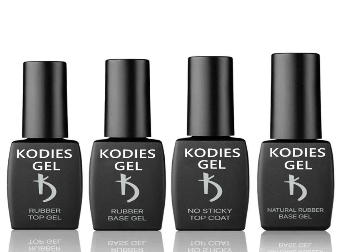 Kodies gel 12ml8ml capa base de goma en gel UV gel de esmalte de uñas brillante sin tapa adhesiva sin toallita de refuerzo fuerte base4351440