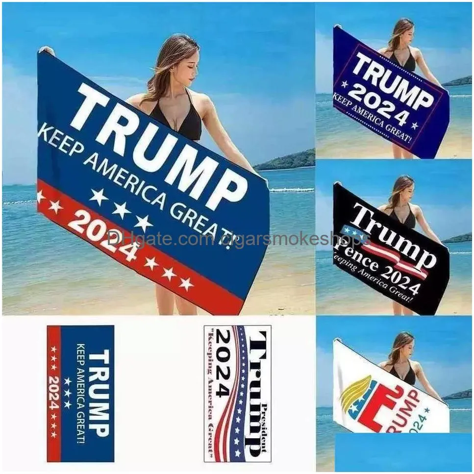 Bannervlaggen Snelle droge stof Bad Strandhanddoeken President Trump Toekjes Doekjes Drukmat Zanddekens voor reisdouche Zwemmen Nieuwe DRO DHSSB