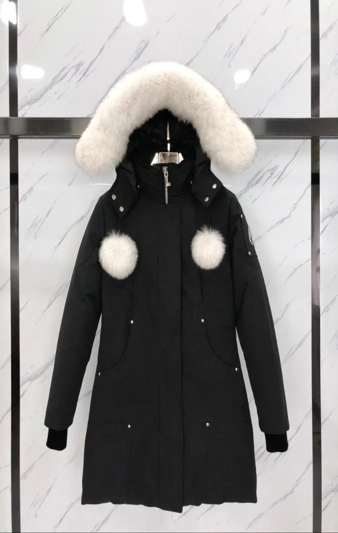 Vrouwen Winter Down Parka Jassen Chaquetas Outerwear Big Fur FourRure Manteau Canada Down Jacket Expedition Coat Doudoune Mooses Knu7957117