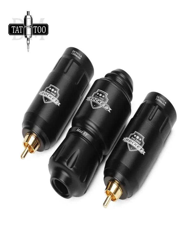 Tattoo Guns Kits Mini Rocket Machine Set 2Pcs Wireless Power Supply RCA Interface Rotary Pen Kit8982464