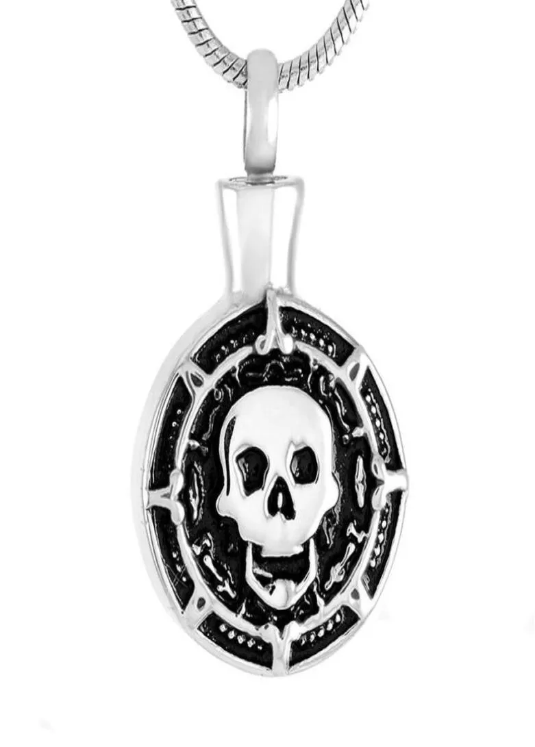 Pendanthalsband Skull Mini Steem Punk Halsband för mänskliga gåvor Ashes Cremation Urn Jewelry Keepsake Whole238K7717437