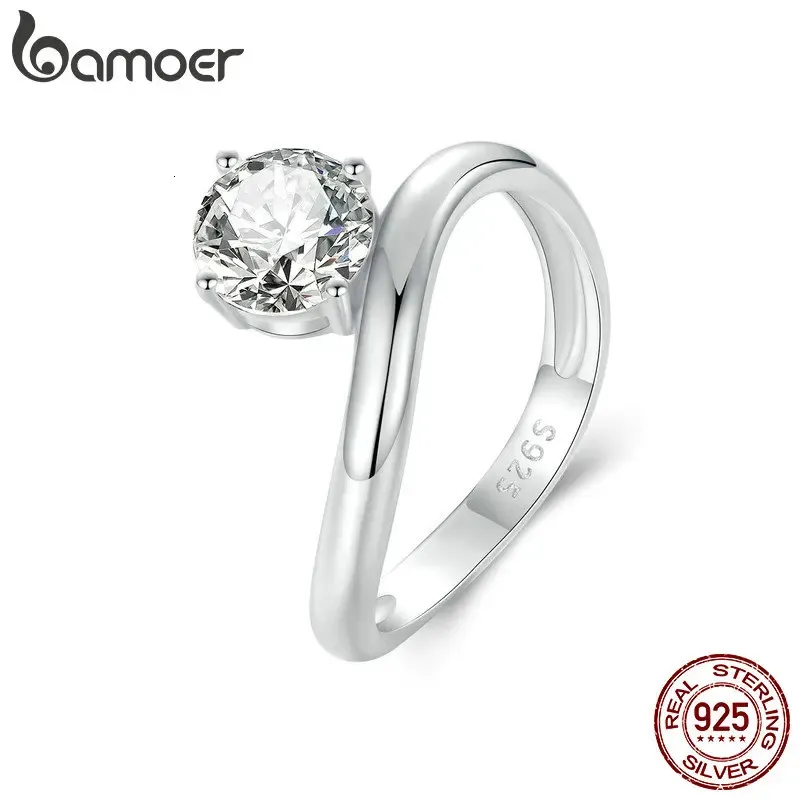 Ring Delicate Lab Diamond 925 Sterling Silver Simple Line For Women Engagement Wedding Sieraden 240424