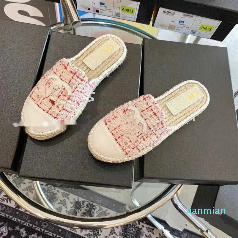 Fisherman Shoes Woman Quilted Espadrilles slippers quilted Flats Slide Women Oxfords Tories sandal double Sneakers Femme designer Loafers