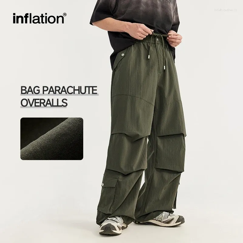 Męskie spodnie inflacja wiele kieszeni spadochronowy w stylu miast w stylu miejskim duży workowate ładunek